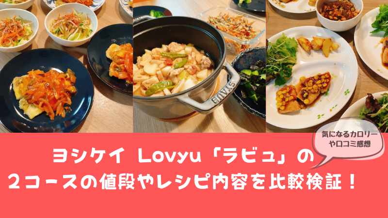 ヨシケイLovyu「ラビュ」の２コースの値段やレシピ内容を比較検証！１か月の利用料金はいくら？